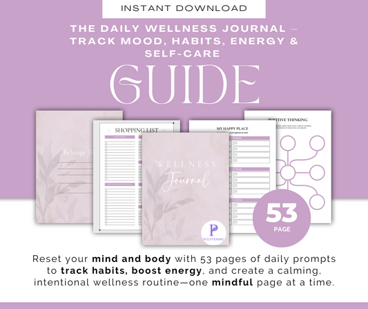 The Glow-Up Wellness Journal – Track Mood, Energy, Habits & More