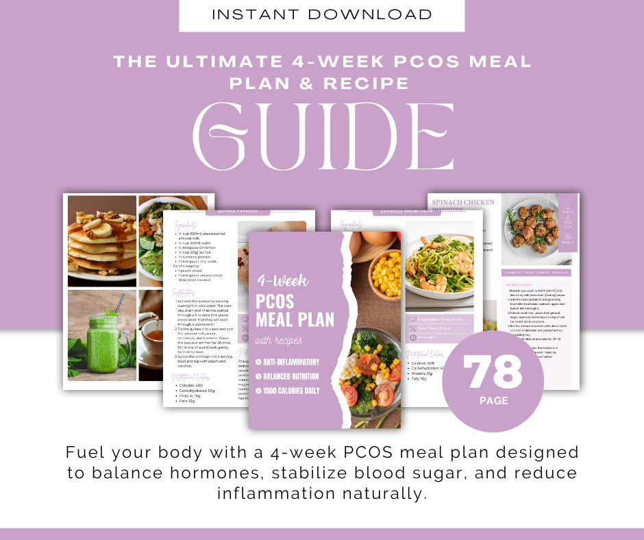 PCOS 4-Week Meal Plan – Hormone-Supportive Digital Guide